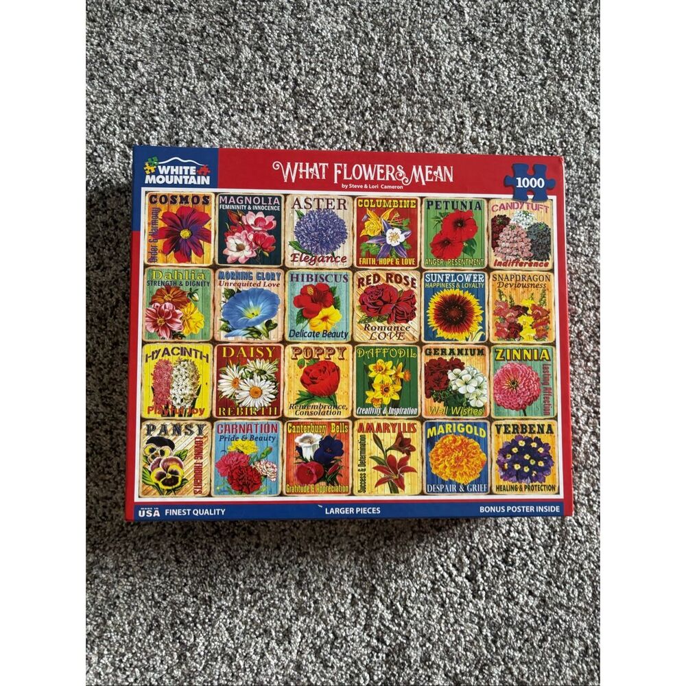 ❤️White Mountain “What Flowers Mean” 1000 Puzzle